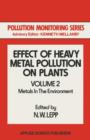 Image for Effect of Heavy Metal Pollution on Plants : Metals in the Environment