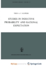 Image for Studies in Inductive Probability and Rational Expectation