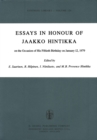 Image for Essays in Honour of Jaakko Hintikka: On the Occasion of His Fiftieth Birthday on January 12, 1979