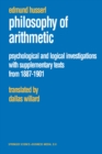 Image for Philosophy of Arithmetic: Psychological and Logical Investigations with Supplementary Texts from 1887-1901