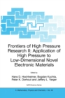 Image for Frontiers of high pressure research II: application of high pressure to low-dimensional novel electronic materials