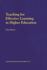 Image for Teaching for effective learning in higher education