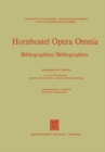 Image for Hornbostel Opera Omnia: Bibliographien / Bibliographies
