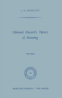 Image for Edmund Husserl&#39;s Theory of Meaning