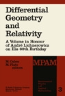Image for Differential Geometry and Relativity: A Volume in Honour of Andre Lichnerowicz on His 60th Birthday