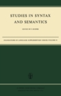 Image for Studies in Syntax and Semantics
