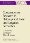 Image for Contemporary Research in Philosophical Logic and Linguistic Semantics