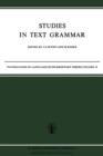Image for Studies in Text Grammar