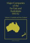 Image for Major Companies of The Far East and Australasia 1991/92 : Volume 3: Australia and New Zealand