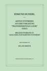 Image for Aktive Synthesen: Aus der Vorlesung &quot;Transzendentale Logik&quot; 1920/21 : Erganzungsband zu “Analysen zur passiven Synthesis”