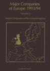 Image for Major Companies of Europe 1993/94 : Volume 2 Major Companies of the United Kingdom