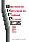 Image for International Conference on Residual Stresses : ICRS2