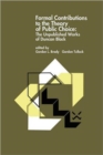 Image for Formal Contributions to the Theory of Public Choice