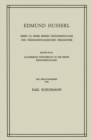 Image for Ideen zu Einer Reinen Phanomenologie und Phanomenologischen Philosophie : Allgemeine Einfuhrung in die Reine Phanomenologie