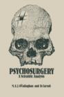Image for Psychosurgery : A Scientific Analysis