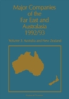 Image for Major Companies of The Far East and Australasia 1992/93: Volume 3: Australia and New Zealand