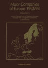 Image for Major Companies of Europe 1992/93: Volume 3 Major Companies of Western Europe Outside the European Community