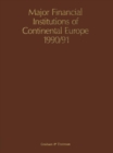 Image for Major Financial Institutions of Continental Europe 1990/91