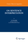 Image for On Sentence Interpretation : v.22