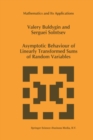 Image for Asymptotic behaviour of linearly transformed sums of random variables