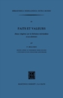 Image for Faits et Valeurs: Douze chapitres sur la litterature neerlandaise et ses alentours