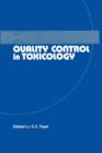 Image for Quality Control in Toxicology