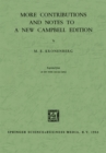 Image for More Contributions and Notes to a New Campbell Edition