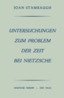 Image for Untersuchungen Zum Problem der Zeit bei Nietzsche
