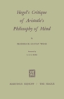 Image for Hegel&#39;s Critique of Aristotle&#39;s Philosophy of Mind