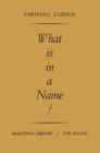 Image for What is in a Name?: An Inquiry into the Semantics and Pragmatics of Proper Names