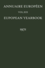 Image for Annuaire Europeen / European Yearbook: Vol. XIX
