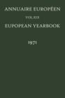Image for Annuaire Europeen / European Yearbook : Vol. XIX