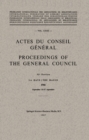 Image for Actes du Conseil General / Proceedings of the General Council: Vol. XXXII
