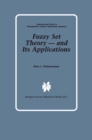 Image for Fuzzy set theory-and its applications