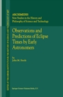 Image for Observations and predicitions of eclipse times by early astronomers