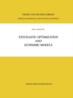 Image for Stochastic optimization and economic models
