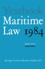 Image for Yearbook Maritime Law: Volume I