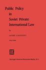 Image for Public Policy in Soviet Private International Law