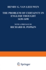 Image for The Problem of Certainty in English Thought 1630-1690