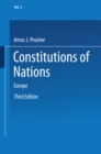Image for Constitutions of Nations: Volume III - Europe