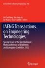 Image for IAENG Transactions on Engineering Technologies : Special Issue of the International MultiConference of Engineers and Computer Scientists 2012