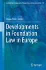 Image for Developments in foundation law in Europe