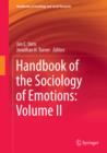 Image for Handbook of the sociology of emotions. : Volume II