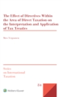 Image for Effect of Directives Within the Area of Direct Taxation on the Interpretation and Application of Tax Treaties