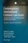 Image for Contemporary international criminal law issues  : contributions in pursuit of accountability for Africa and the world