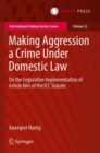 Image for Making aggression a crime under domestic law  : on the legislative implementation of article 8bis of the ICC statute