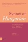 Image for Syntax of Hungarian  : coordination and ellipsis