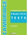 Image for Cambridge Ket Practice Tests : Cambridge PET Practice Tests Student&#39;s Book