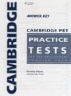 Image for CAMB PET PRAC TEST ANSWER KEY