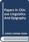Image for Papers in Chinese Linguistics